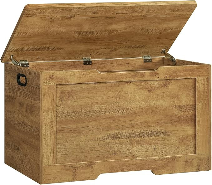 usikey 39.4” Storage Bench, Toy Box with 2 Safety Hinges, Lift Top Storage Chest, Toy Chest for... | Amazon (US)