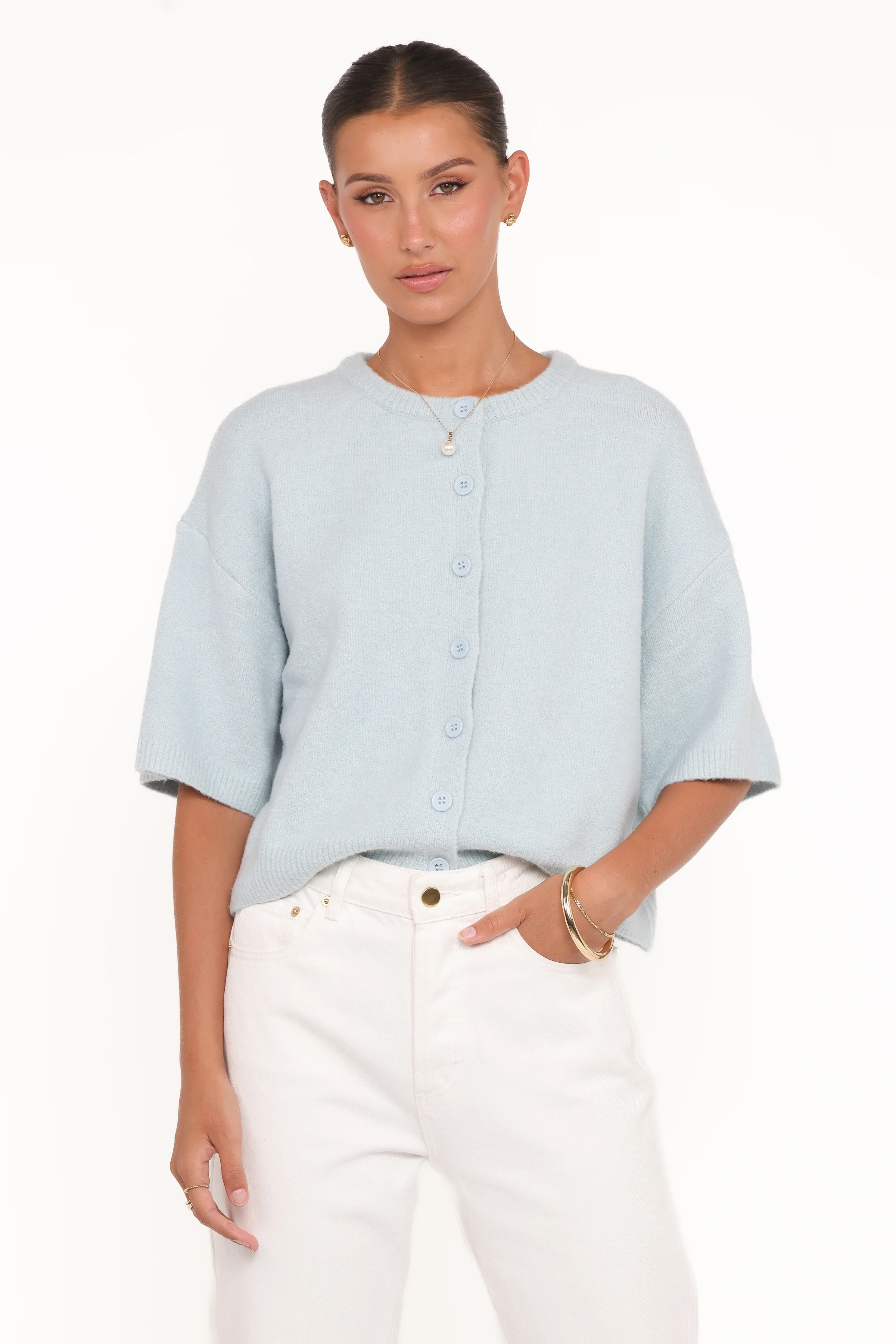 Lilith Knit Top - Blue | Petal & Pup (US)