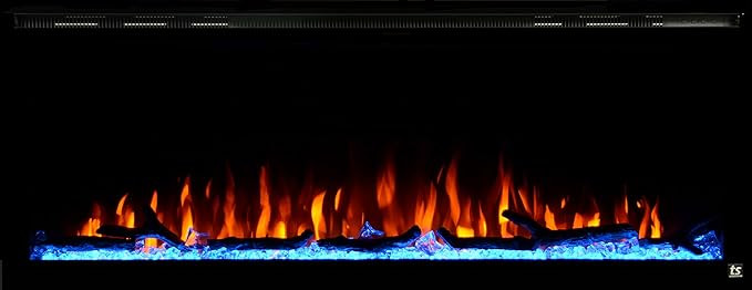 Amazon.com: Touchstone Sideline Elite Smart 50” WiFi-Enabled Electric Fireplace - in-Wall Reces... | Amazon (US)