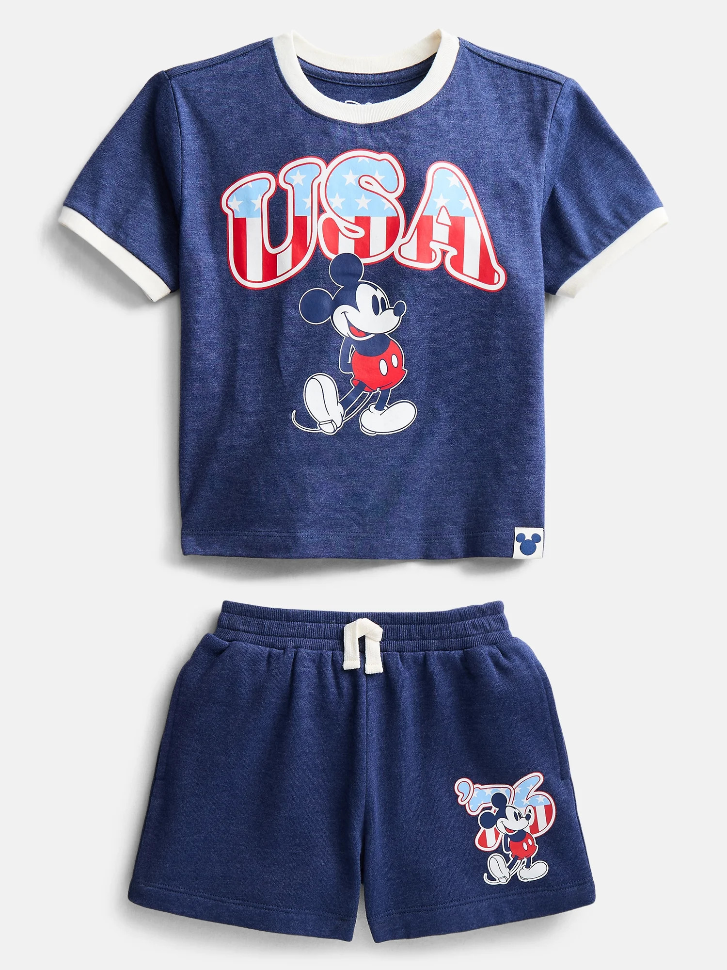 Disney Toddler Boys Mickey USA Graphic Tee and Shorts Set, 2-Piece, Sizes 12M-5T | Walmart (US)