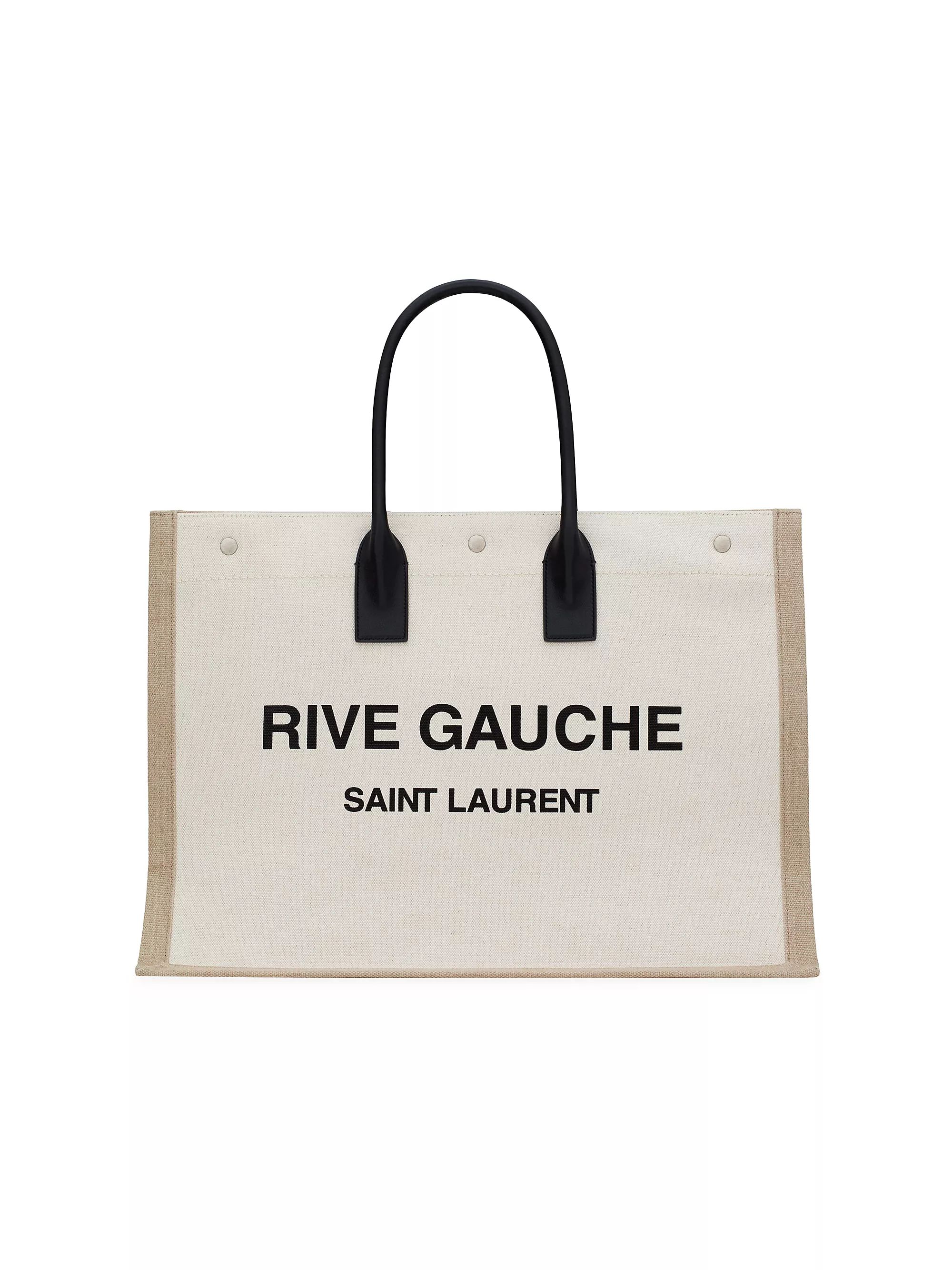 Rive Gauche Tote in Canvas | Saks Fifth Avenue