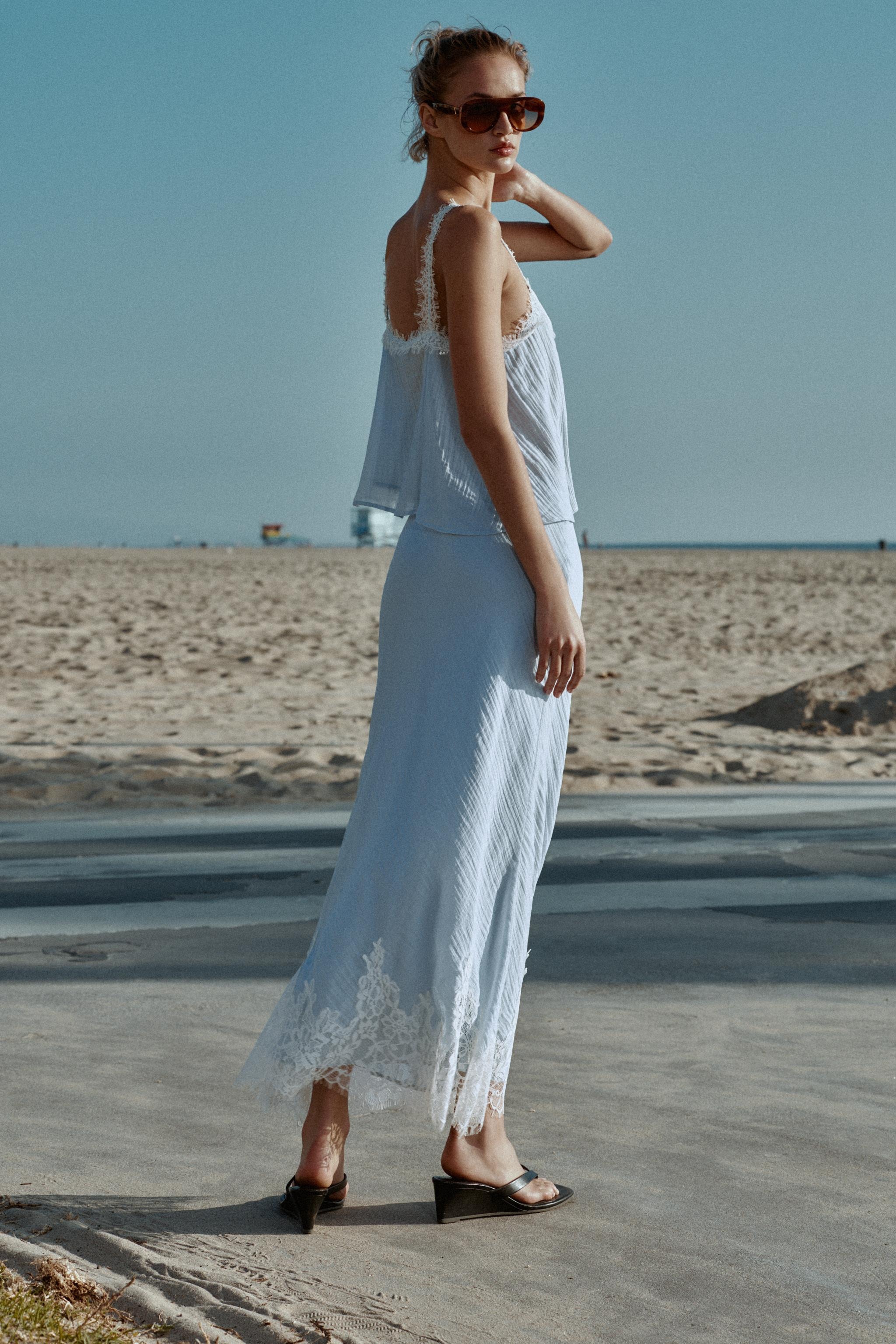 LACE MIDI SKIRT | Zara Canada