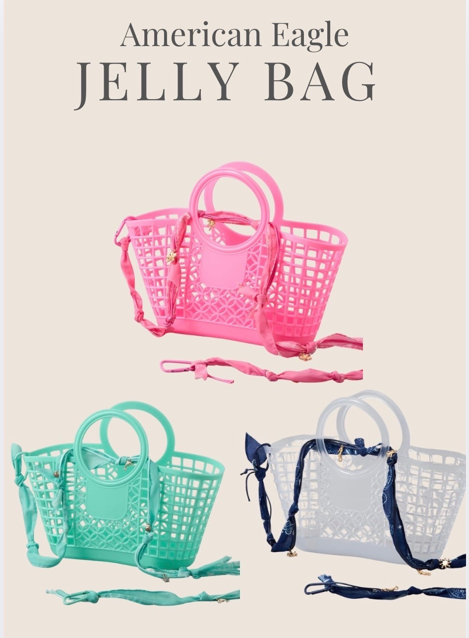 Loving these Jelly Basket Bags from American eagle! On sale today for only $20.

#LTKsummer #LTKsale #LTKstyletip