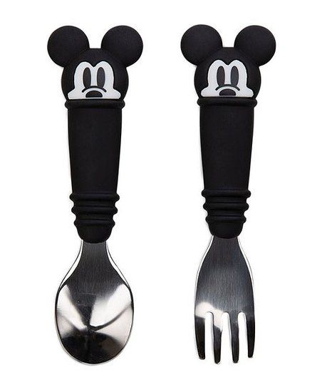 Mickey Mouse Silicone Spoon & Fork | Zulily