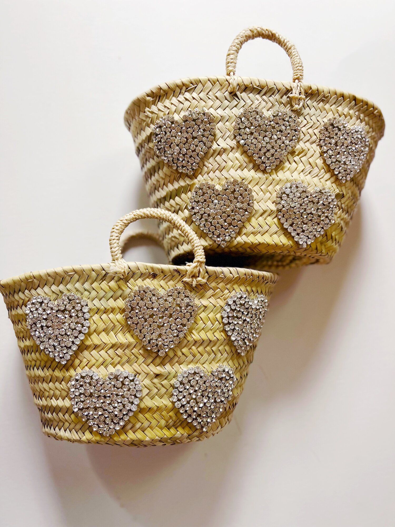 Mini Rhinestone Heart Basket — COLORES COLLECTIVE | Colores Collective