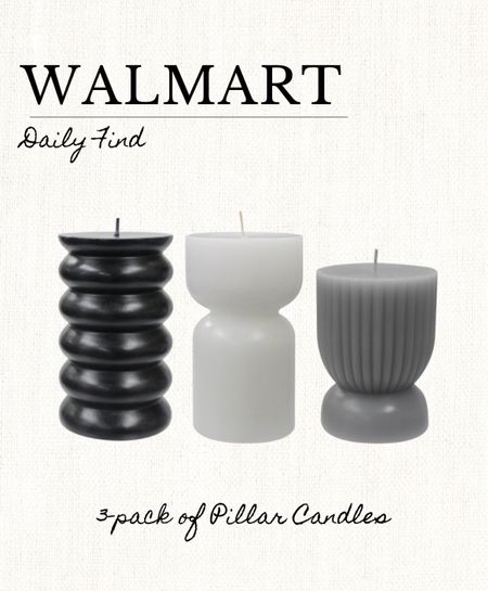 Pillar candles from Walmart

#LTKstyletip #LTKFind #LTKhome