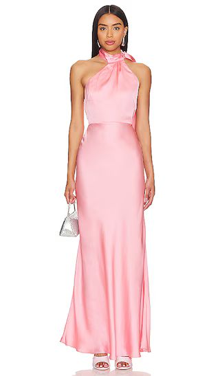 Albie Gown in Peach | Revolve Clothing (Global)