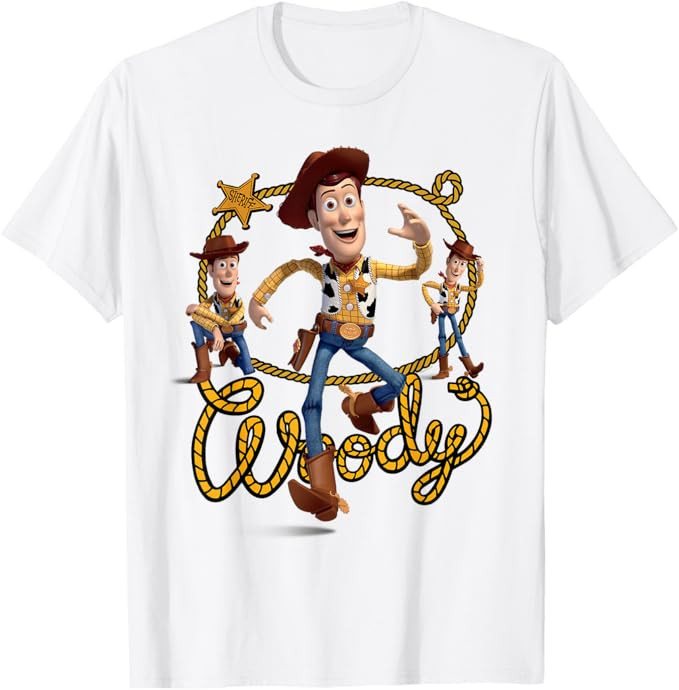 Disney and Pixar's Toy Story Sheriff Woody Lasso Signature T-Shirt | Amazon (US)
