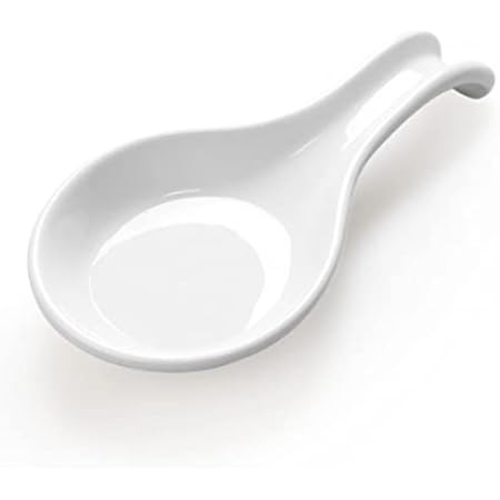 DOWAN 9.5" Ceramic Spoon Rest, White Spoon Rest for Stove Top, Spoon Holder for Stove Top, Kitchen S | Amazon (US)