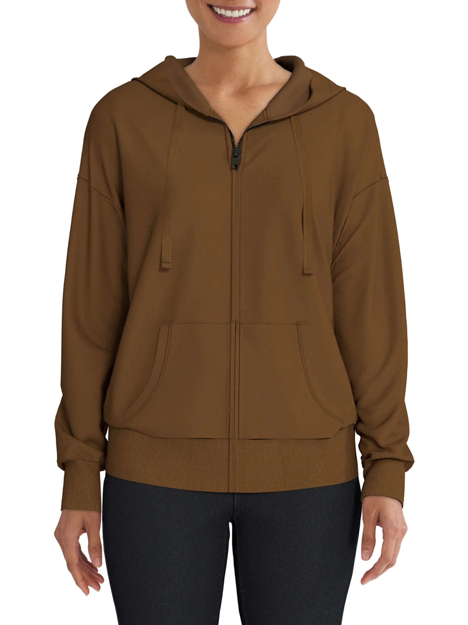 Time and Tru Women's Zip Up Hoodie - Walmart.com | Walmart (US)