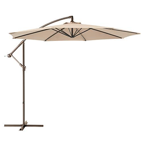 Gardimax 10FT Offset Hanging Patio Umbrella Cantilever Outdoor Umbrellas with Crank & Cross Base for | Amazon (US)