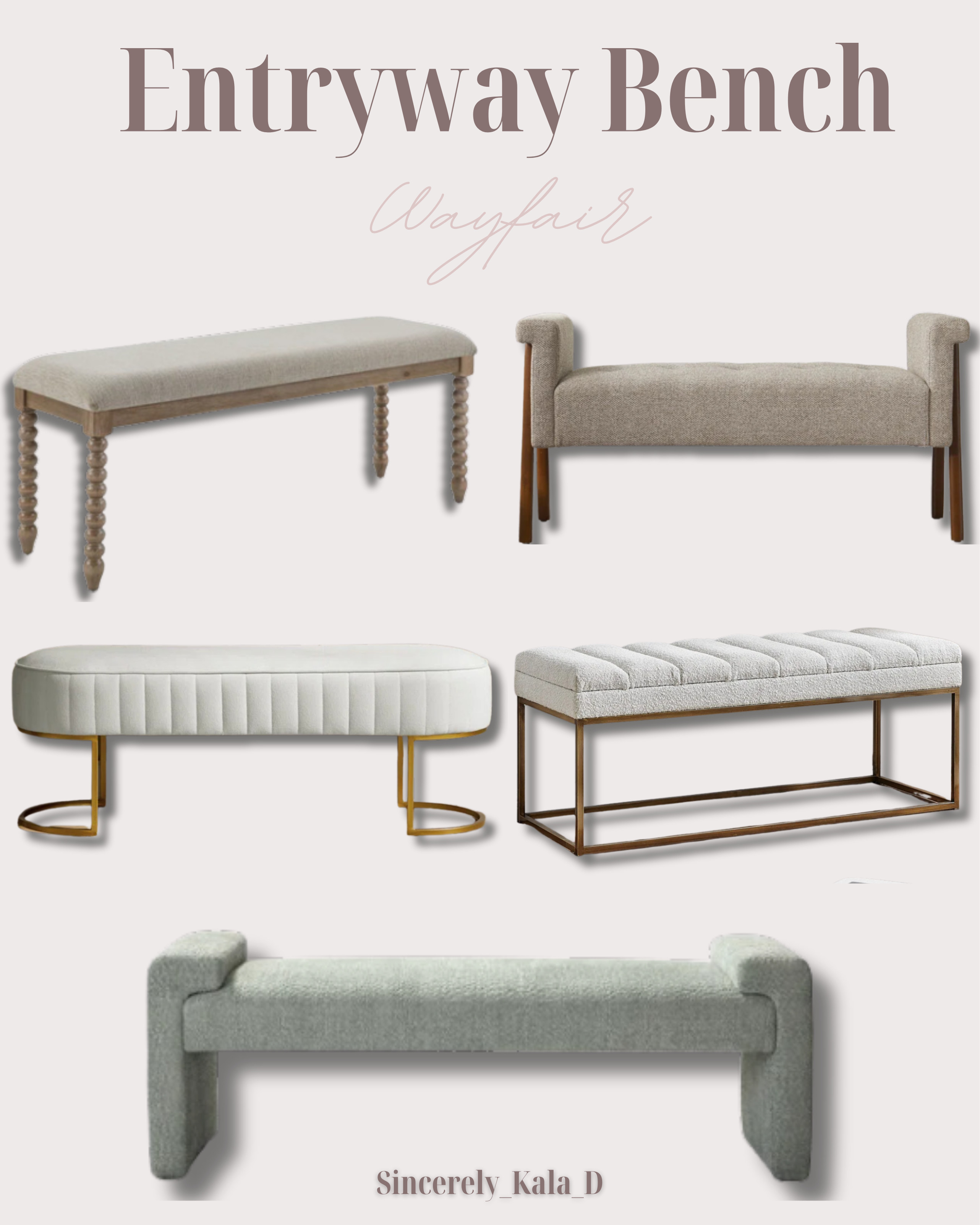 Chic, practical + welcoming 

Entryway benches that mix style + function for every space 

 #LTKHome #LTKSaleAlert #LTKStyleTip