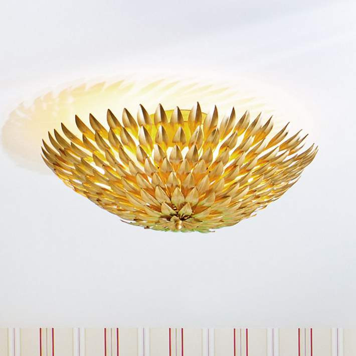 Crystorama Broche 23 3/4" Wide Antique Gold Ceiling Light - #2X074 | Lamps Plus | Lamps Plus