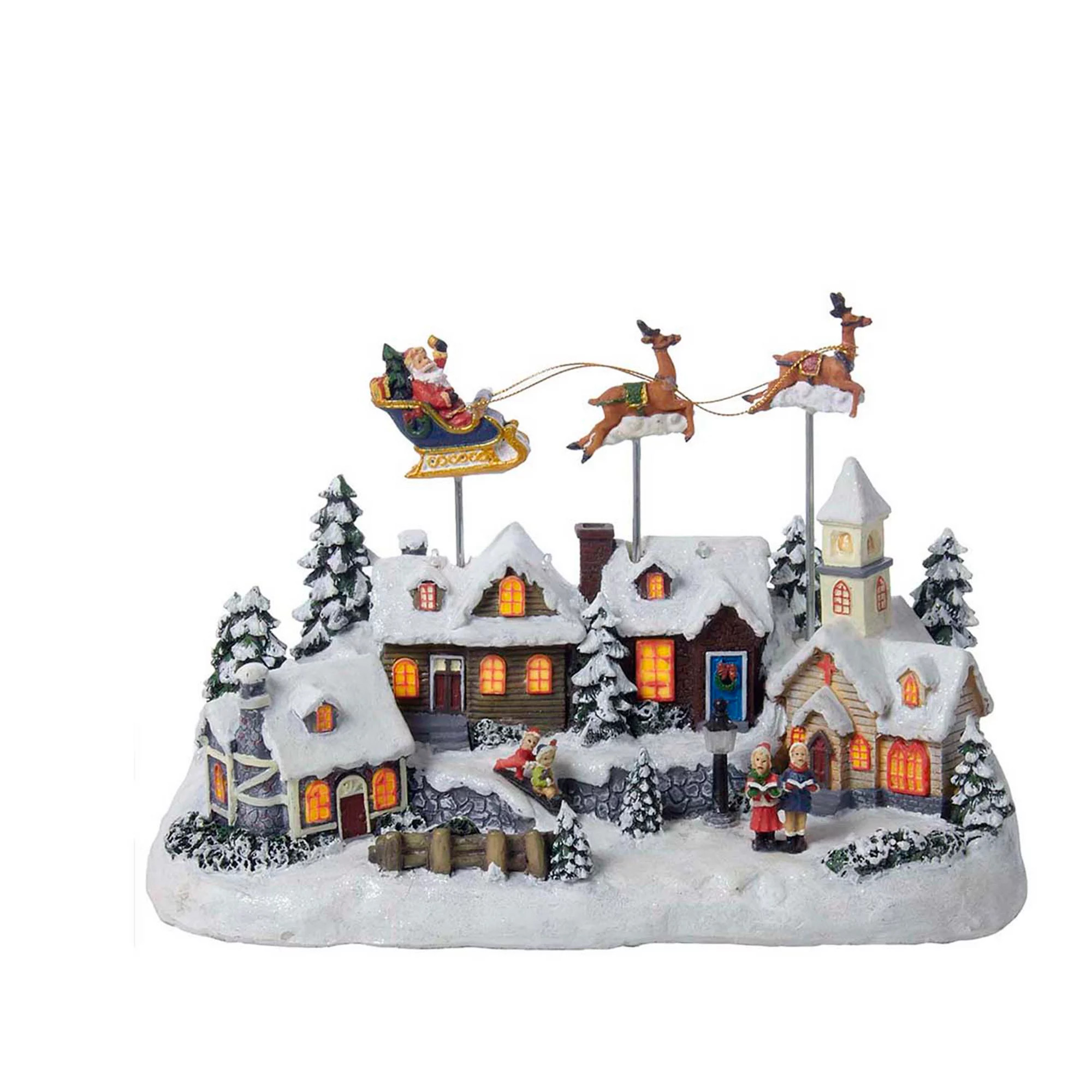Kurt Adler Lighted Christmas Village & Santa Musical Decor | Kohl's