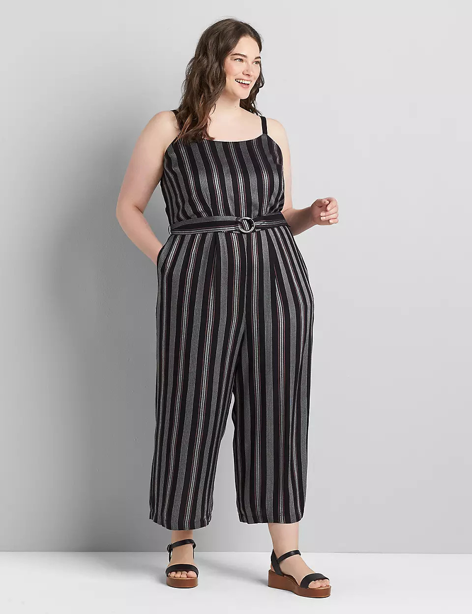 Belted Cami Crop Jumpsuit | Lane Bryant (US)