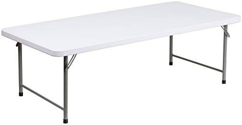 Flash Furniture 4.93-Foot Kid's Granite White Plastic Folding Table | Amazon (US)