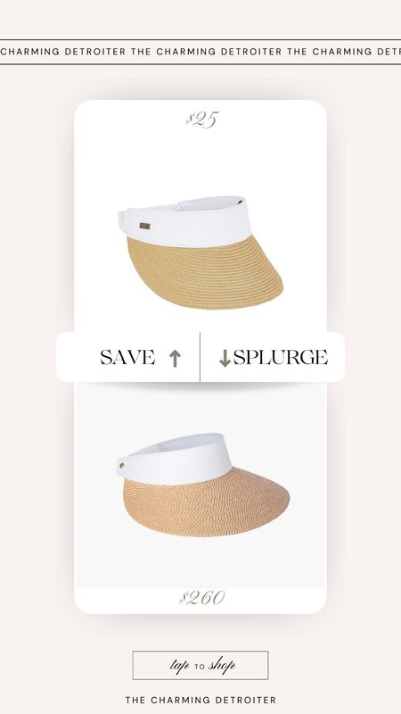 Save or splurge straw visor with white band travel vacation

#LTKStyleTip #LTKSeasonal