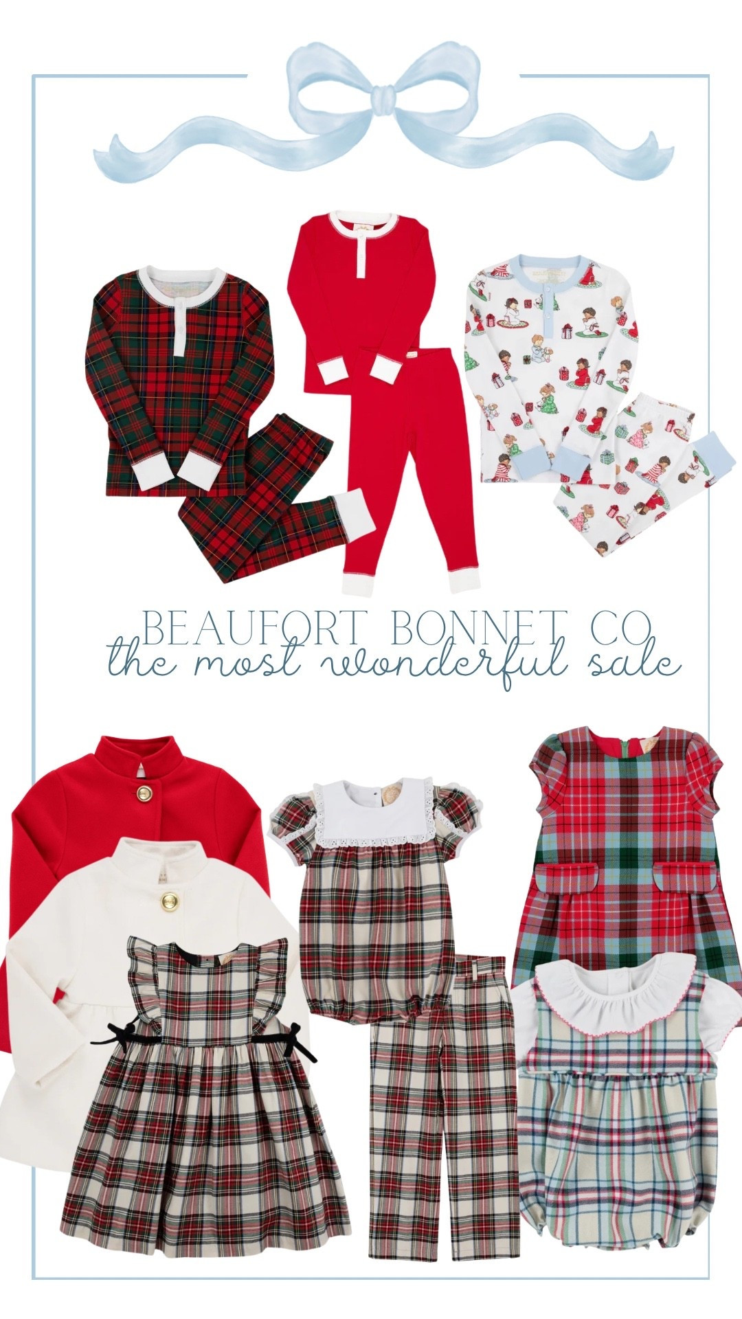 christmas pajamas added to the Beaufort bonnet sale! 40% off sale prices!