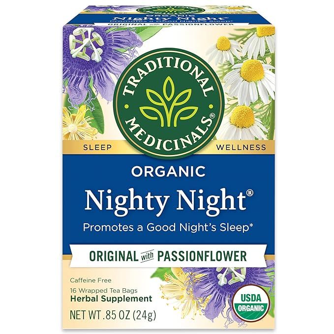 Traditional Medicinals Organic Nighty Night with Passionflower Herbal Tea, Promotes a Good Night... | Amazon (US)