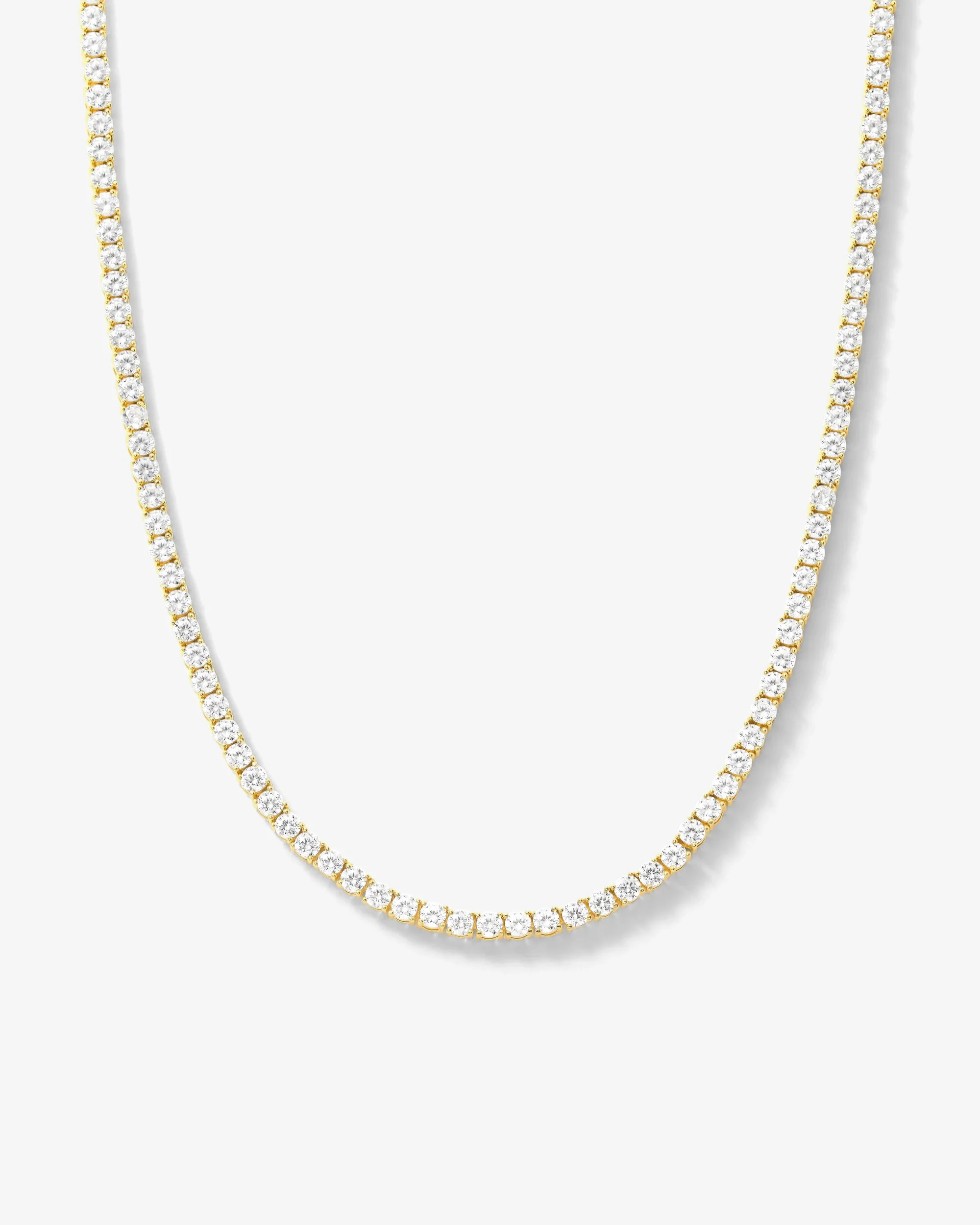 Grand Heiress Tennis Necklace 16" - Gold|White Diamondettes | Melinda Maria Jewelry
