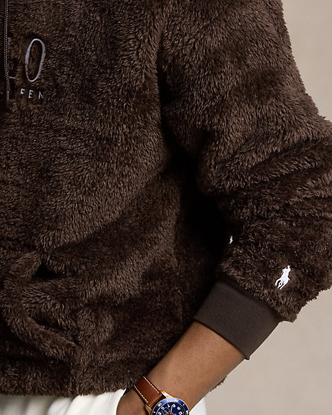 Embroidered-Logo Pile Fleece Hoodie | Ralph Lauren (UK)