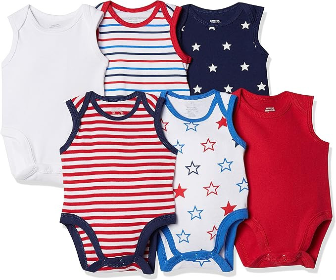 Amazon Essentials Baby 6-Pack Sleeveless Bodysuits | Amazon (US)