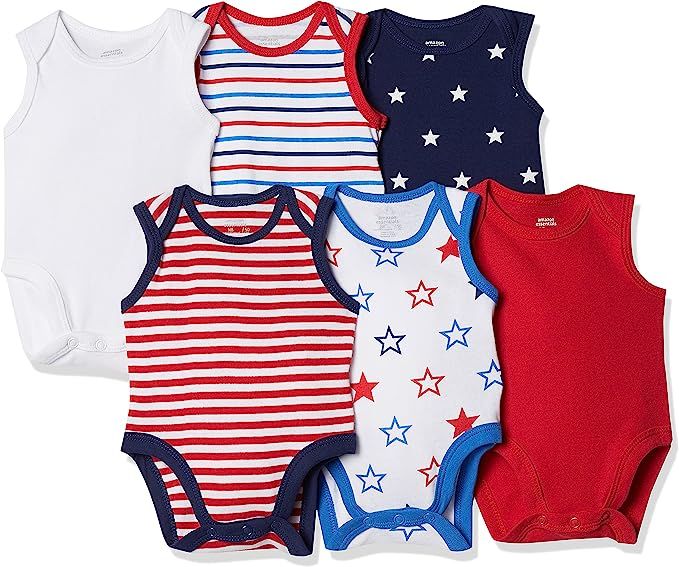 Amazon Essentials Baby 6-Pack Sleeveless Bodysuits | Amazon (US)