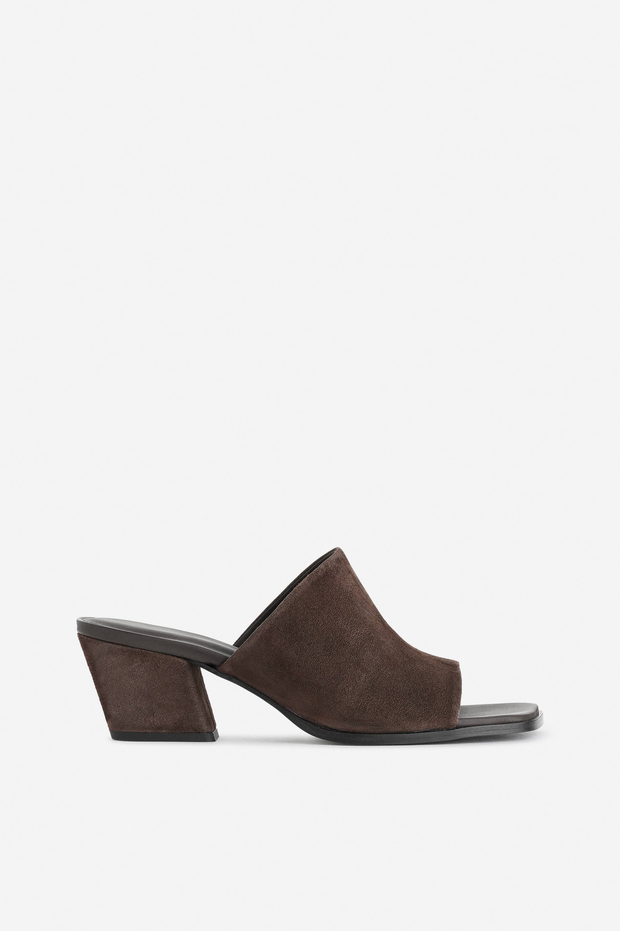 Suède sandalen met halfhoge hak | H&M (DE, AT, CH, NL, FI)