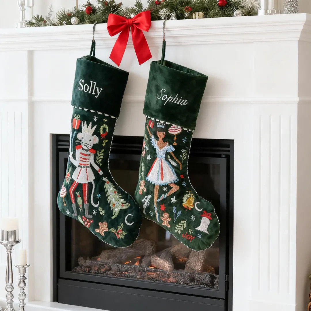 Personalized Embroidered Nutcracker Christmas Stocking,custom Embroidered Christmas Stocking With... | Etsy (US)