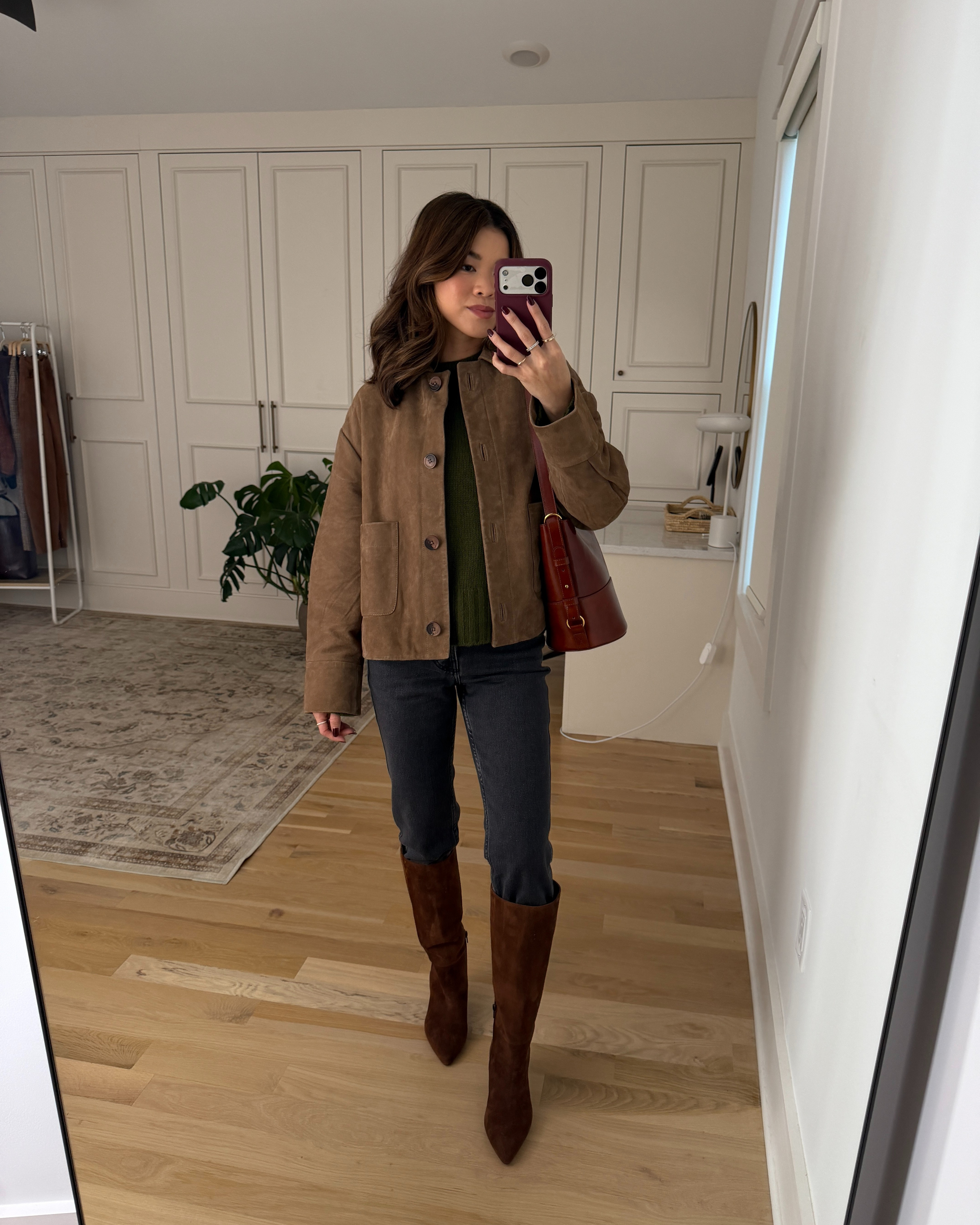 Sizing info: sweater size XS, Pants size 2, jacket size 2! petite fashion, get dressed with me, outfit inspiration, ootd, nashville outfit, Nashville influencer, petite style, vacation style, casual outfits, mom style, petite pants, winter dress, winter outfit, winter pants, winter outfit inpso, winter outfit idea, winter top, winter style, winter sweater, cozy sweater, cold weather sweater, cold weather outfit, winter bag, winter purse, sezane pants, jeans, denim, sezane denim, black denim, winter jacket, winter coat, warm coat, sezane jacket, sezane 

 

#LTKHoliday #LTKSeasonal #LTKPetite