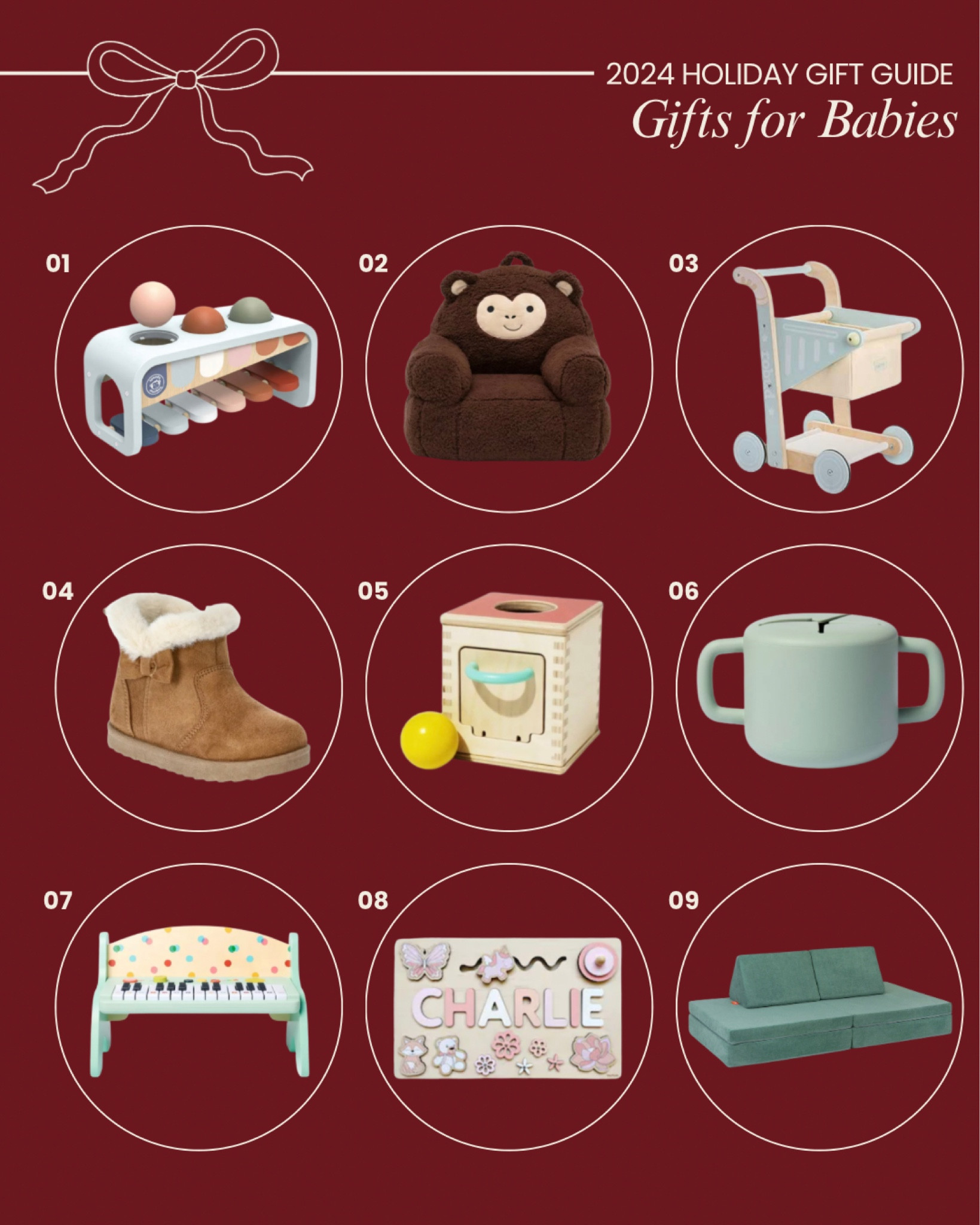 Gifts for babies & toddlers

Violet (1yo) is the hardest on my list this year. With two older siblings, she doesn’t need a whole lot. I included some of our favorites that we have played with for years on here, as well as a few things that I’m getting for her new this year.

#LTKHoliday #LTKGiftGuide #LTKBaby