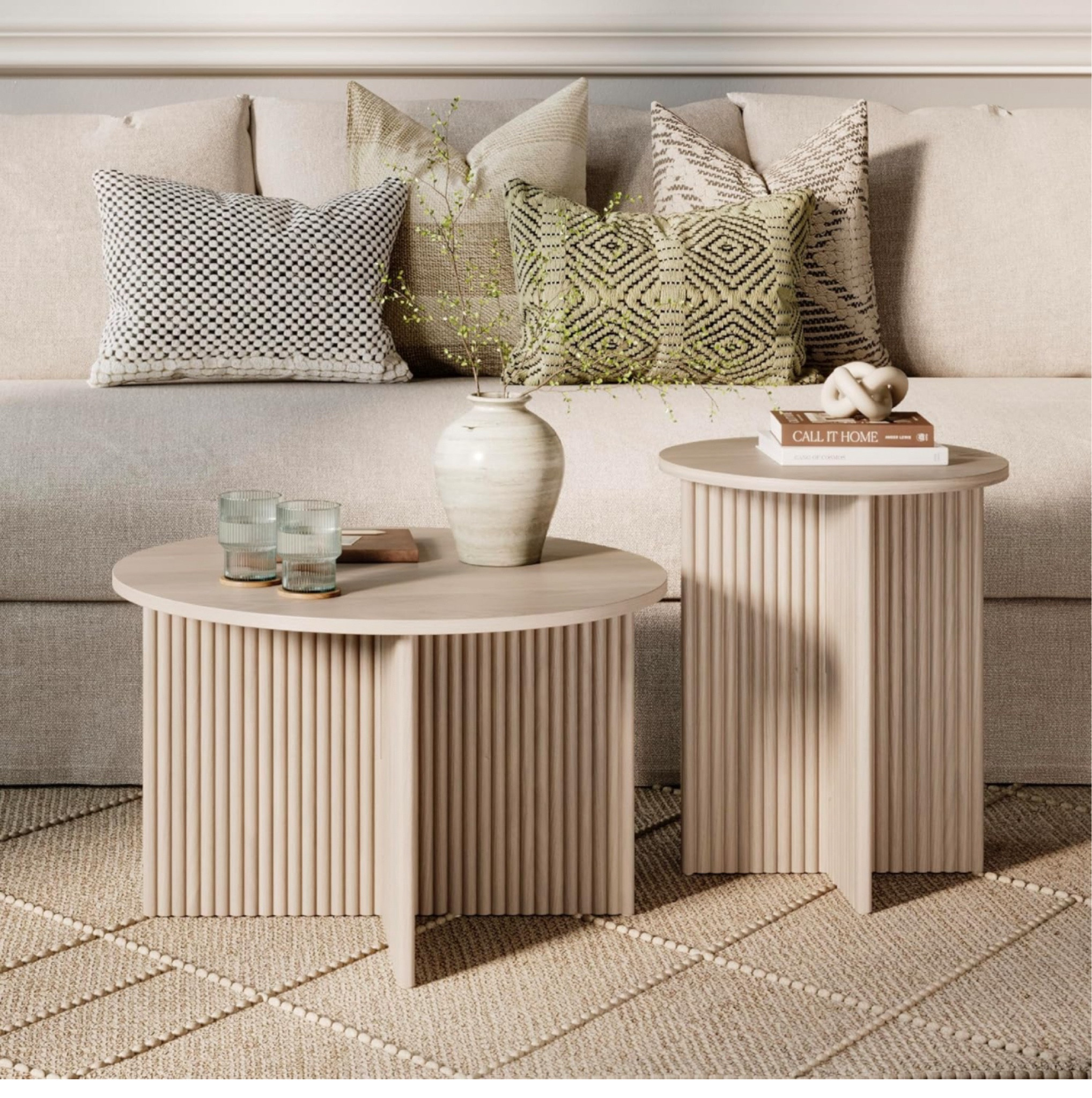 Round Fluted Nesting Coffee Table - 2 Piece 

#LTKStyleTip #LTKHome #LTKFallSale