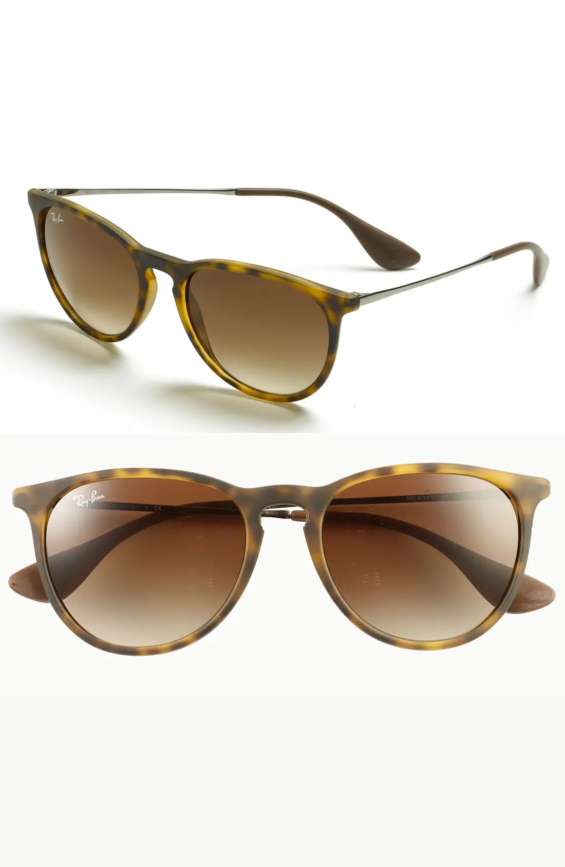 RAY-BAN Erika Classic 54mm Sunglasses, Main, color, HAVANA/ BROWN GRADIENT | Nordstrom