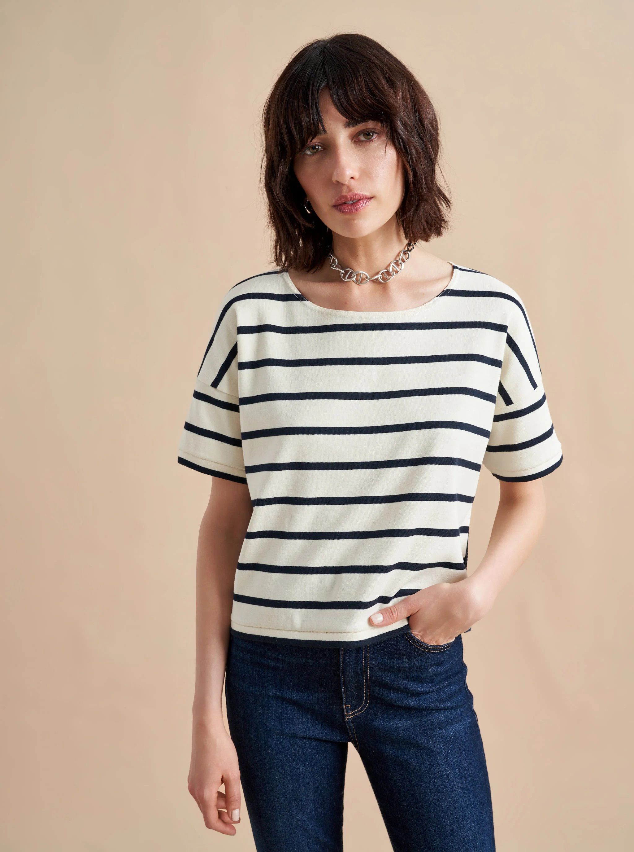 Breton Short Sleeve Tee | La Ligne