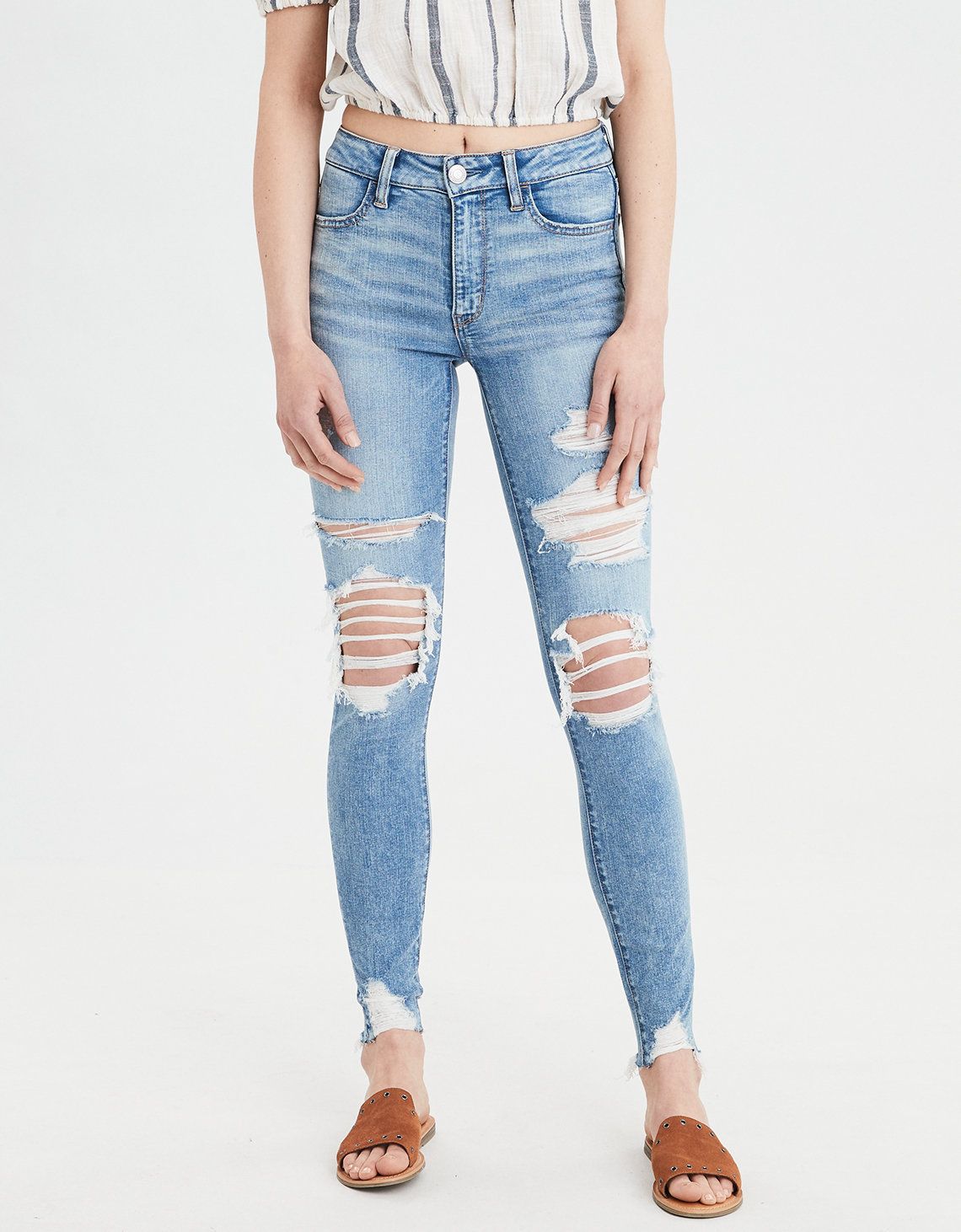 High-Waisted Jegging, Ice Woman | American Eagle Outfitters (US & CA)