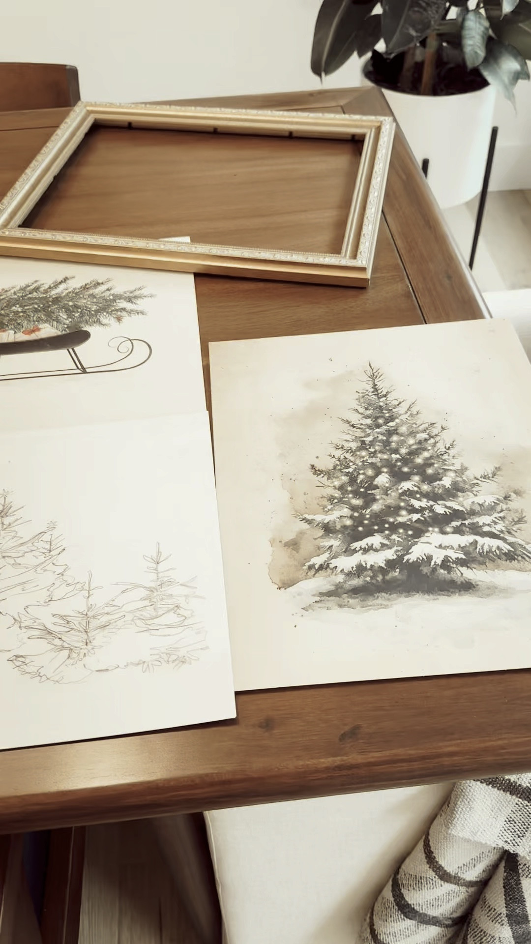 These prints are so good. I took the plexiglass off this frame so I don’t have a glare. Also the reason I printed on foam board.  Ask me any questions 

Christmas prints, vintage style gold frames, Christmas wall art, Amazon, Etsy, Target, hearth and hand, magnolia, mini Christmas wreath, mini gold bells, velvet ribbon, simple Christmas decor, affordable Christmas decor, 

#LTKHoliday #LTKHome #LTKStyleTip