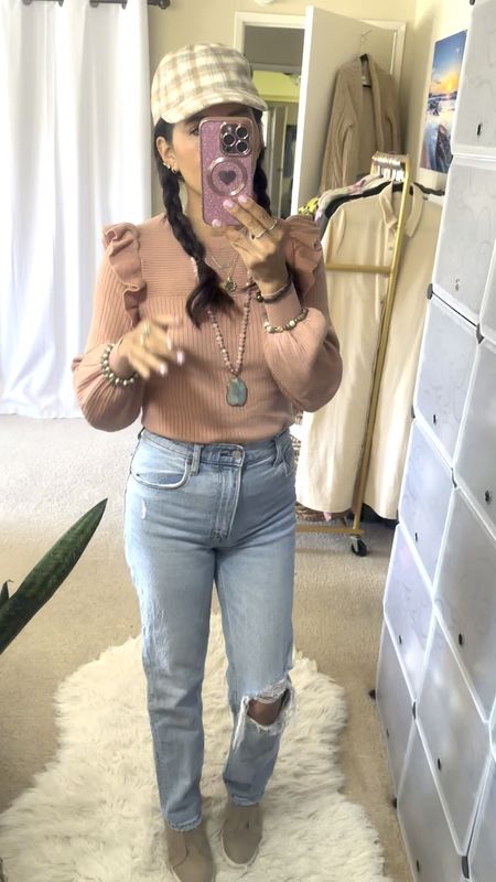 Ootd. My top is out of stock but I’ll find something similar. Abercrombie 90’s jeans are my favorite pair. I wear size 26.

Abercrombie. Spring outfit. California. Outfit ideas. Denim. Knit top. 

#LTKstyletip #LTKSeasonal #LTKVideo