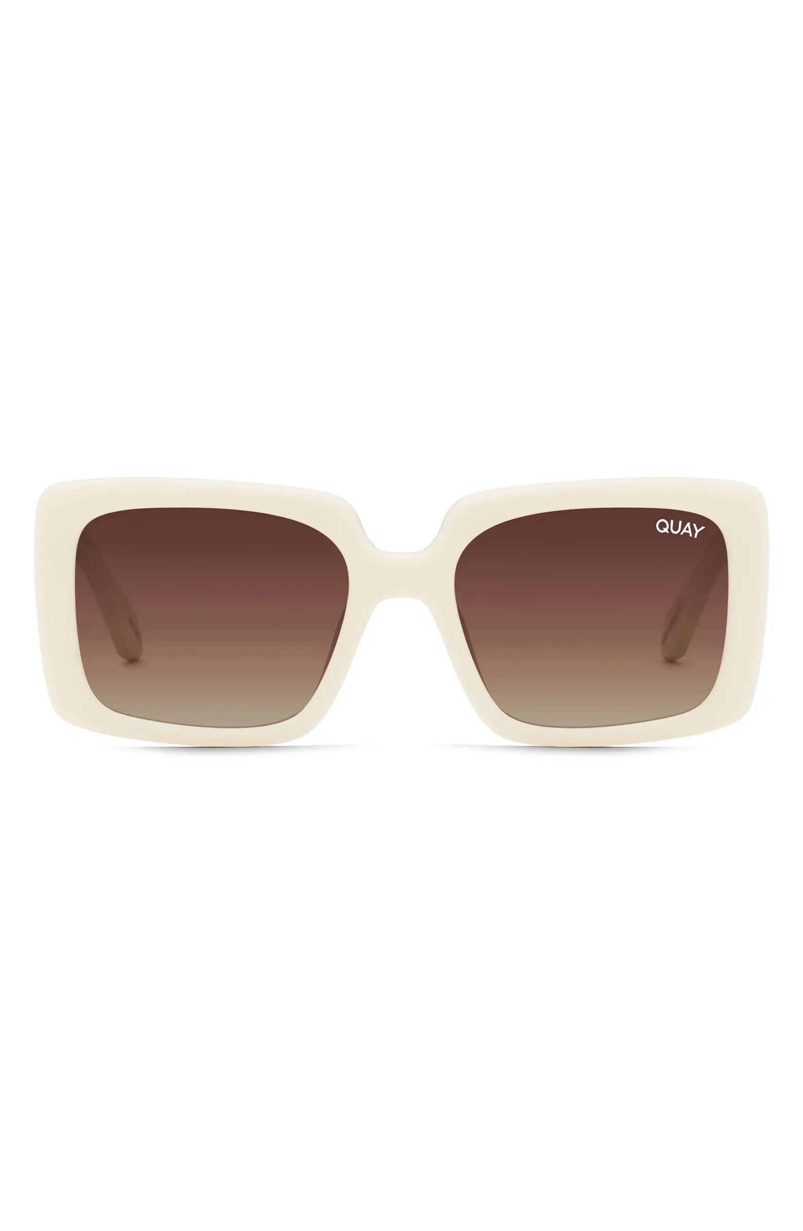 Quay Australia Total Vibe Mini 44mm Polarized Square Sunglasses | Nordstrom | Nordstrom