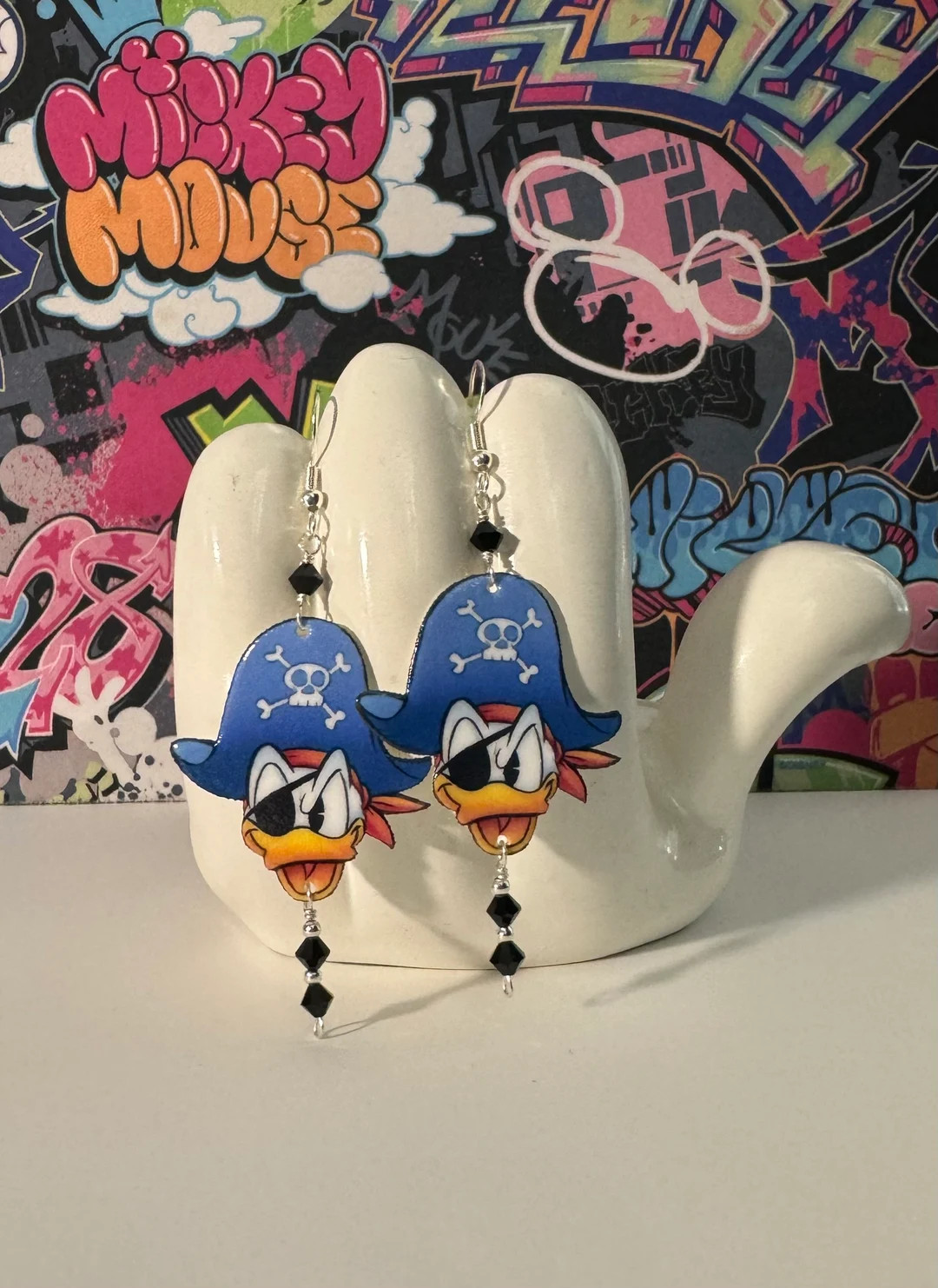 Donald Duck Pirate Dangle Earrings - Etsy | Etsy (US)
