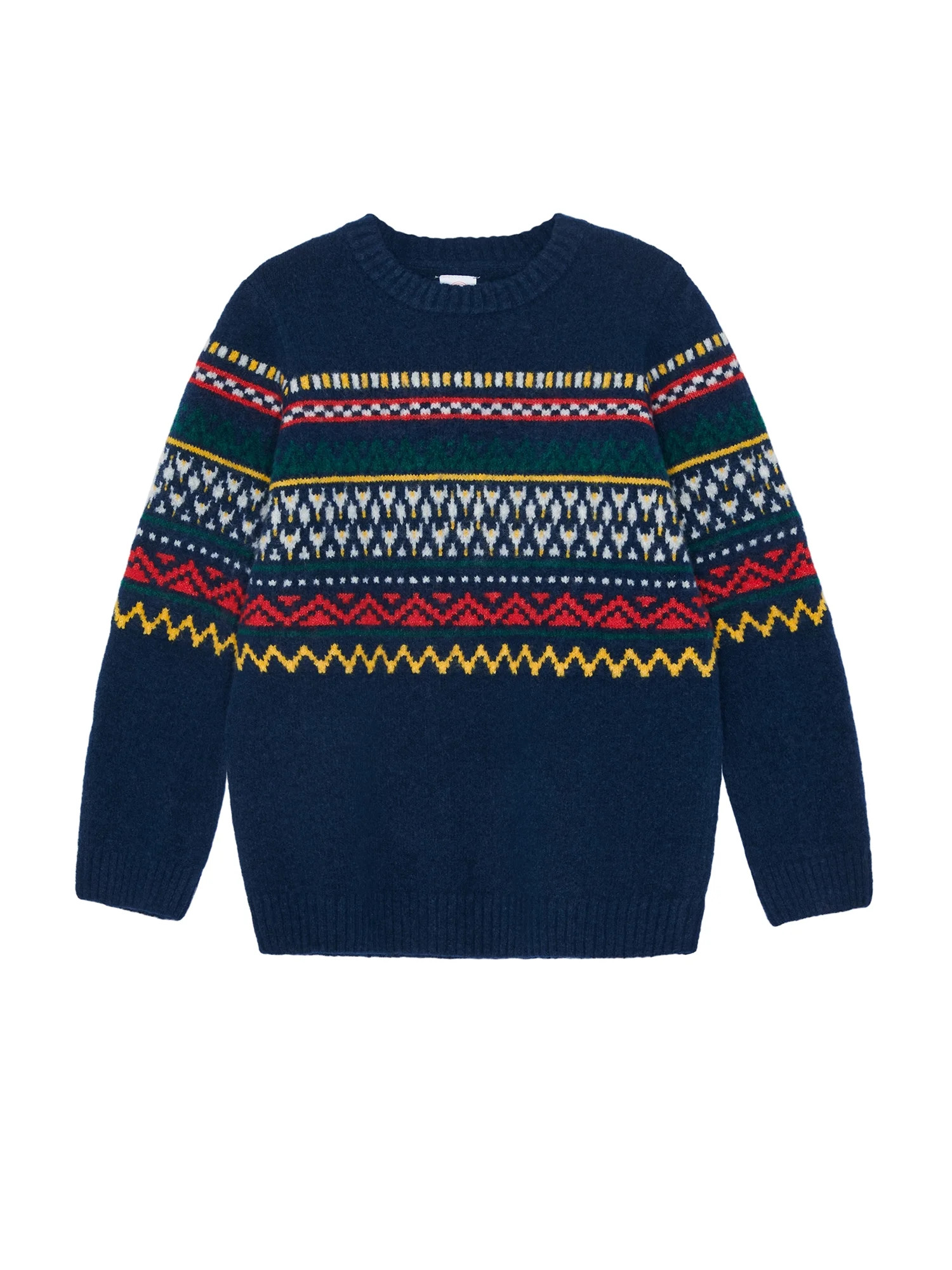 Wonder Nation Boys Fair Isle Sweater with Long Sleeves, Sizes 4-18 | Walmart (US)