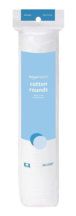 Amazon Basics Hypoallergenic 100% Cotton Rounds, 100 Count | Amazon (US)
