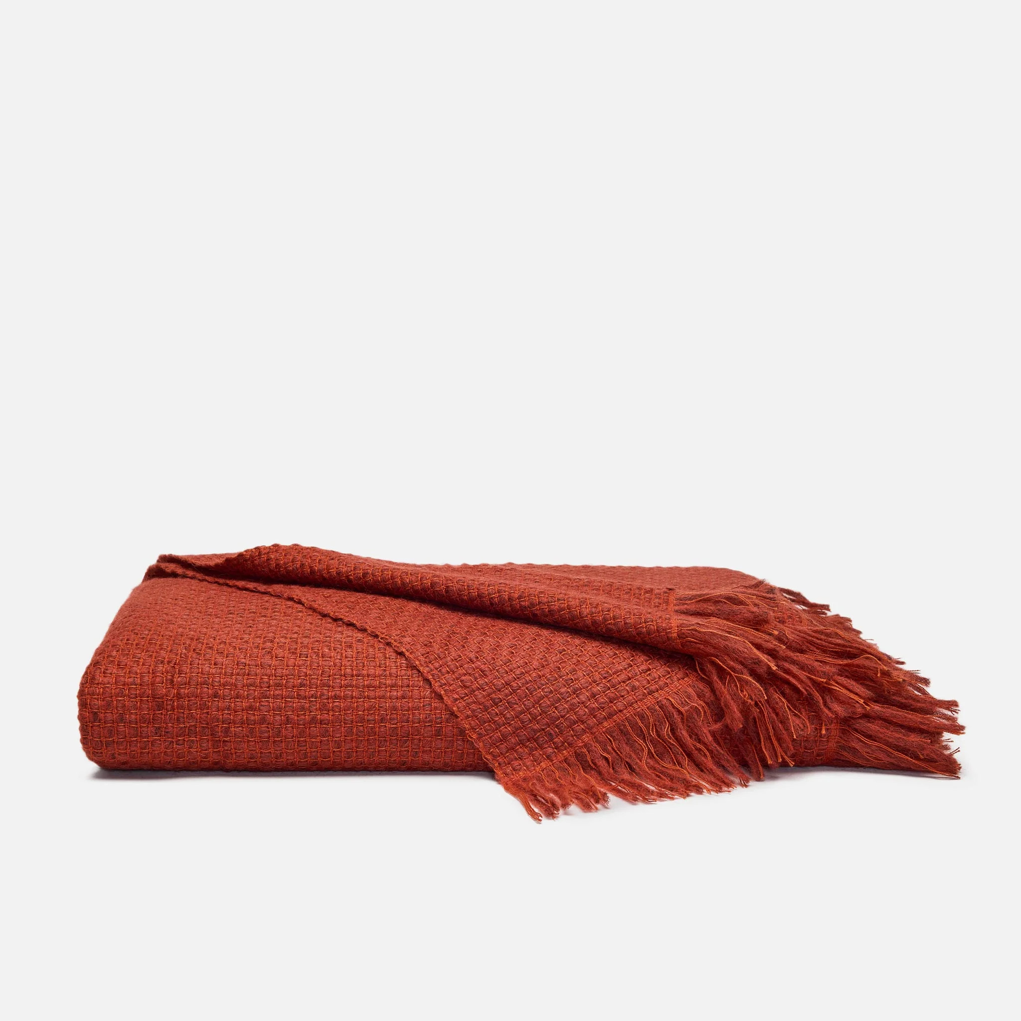 Brooklinen Basketweave Alpaca Throw Blanket in Copper | Brooklinen