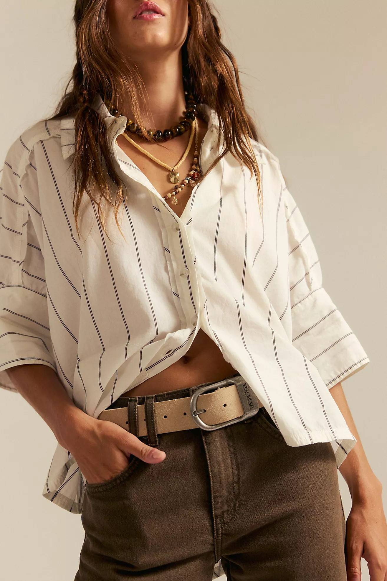 We The Free Seaside Cotton Stripe Shirt | Free People (Global - UK&FR Excluded)