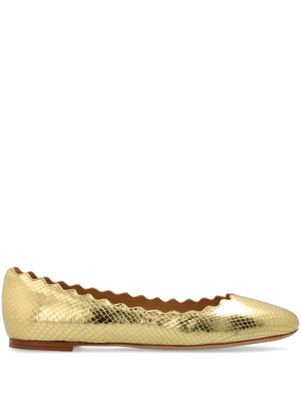Chloé Lauren Ballet Pumps | Gold | FARFETCH AU | Farfetch Global