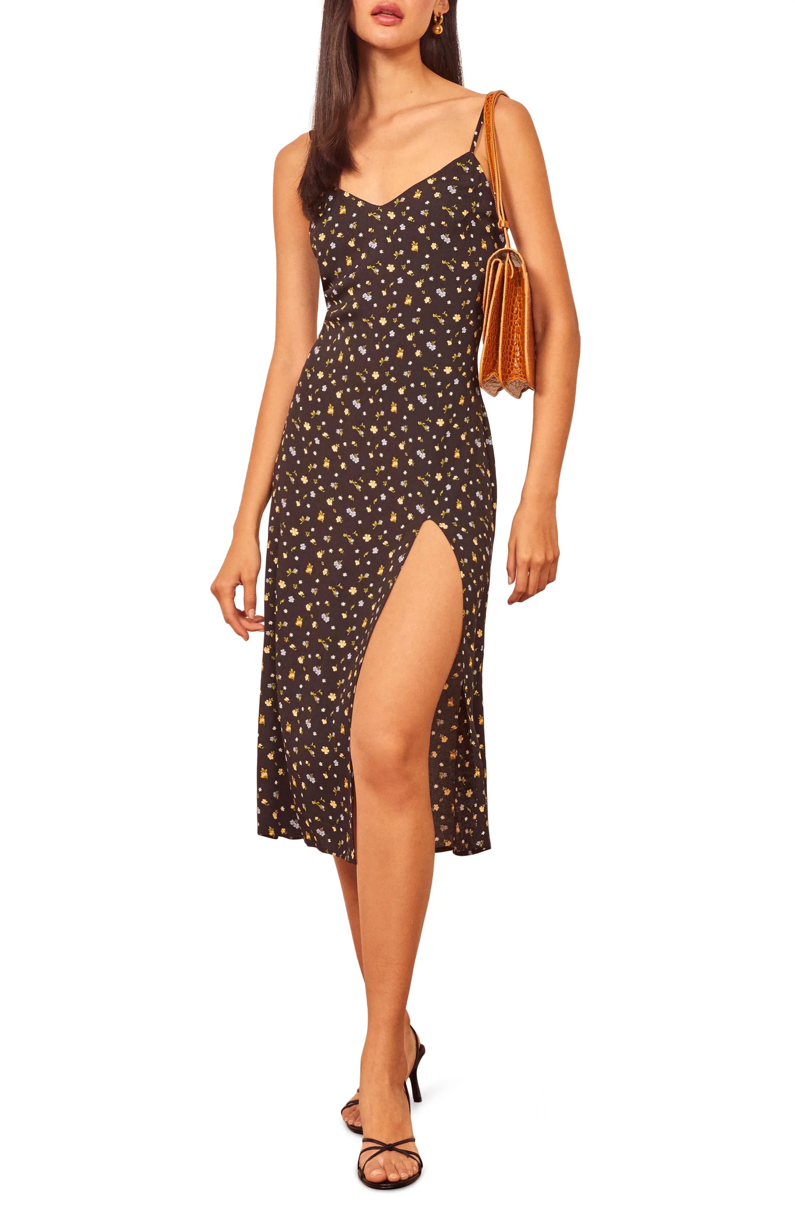 Women's Reformation Crimini Slipdress, Size 0 - Black (Nordstrom Exclusive) | Nordstrom