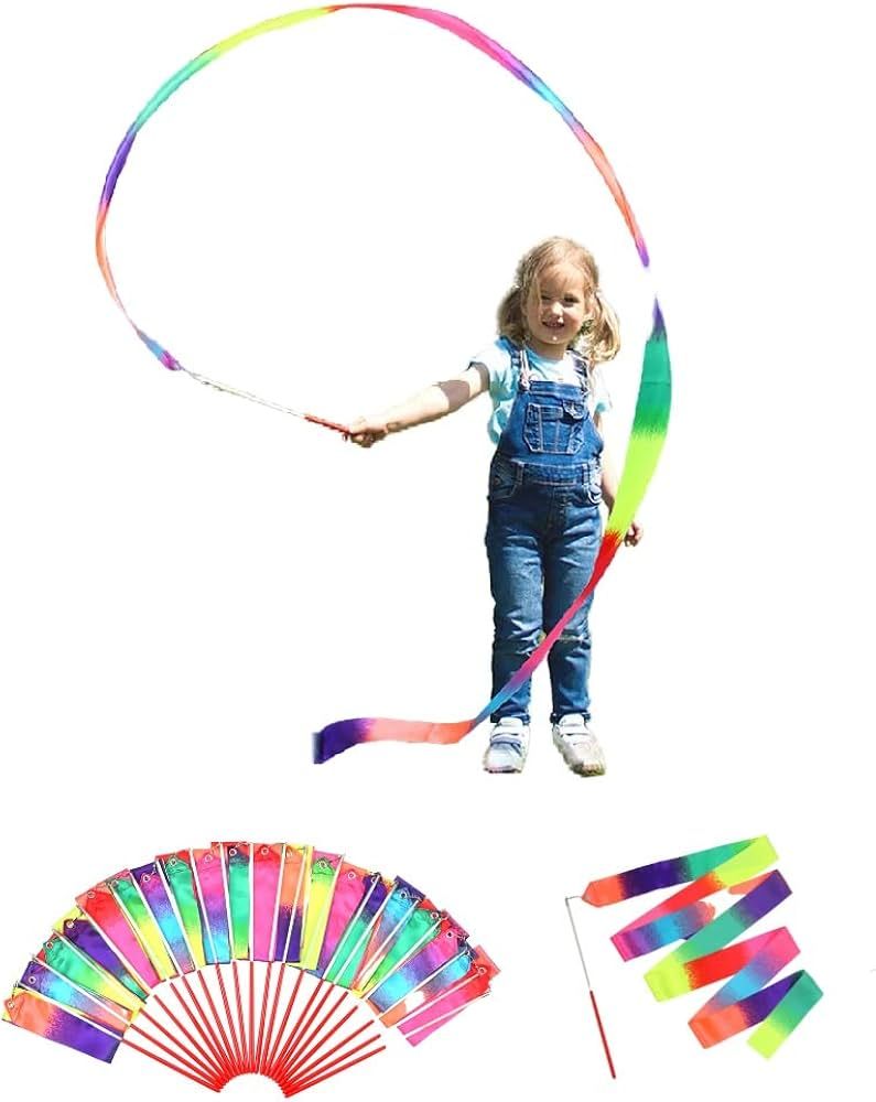 20 Pack Ribbon Wands Girls Party Favors, Rainbow Decorations, Encanto Birthday Party Supplies, Un... | Amazon (US)