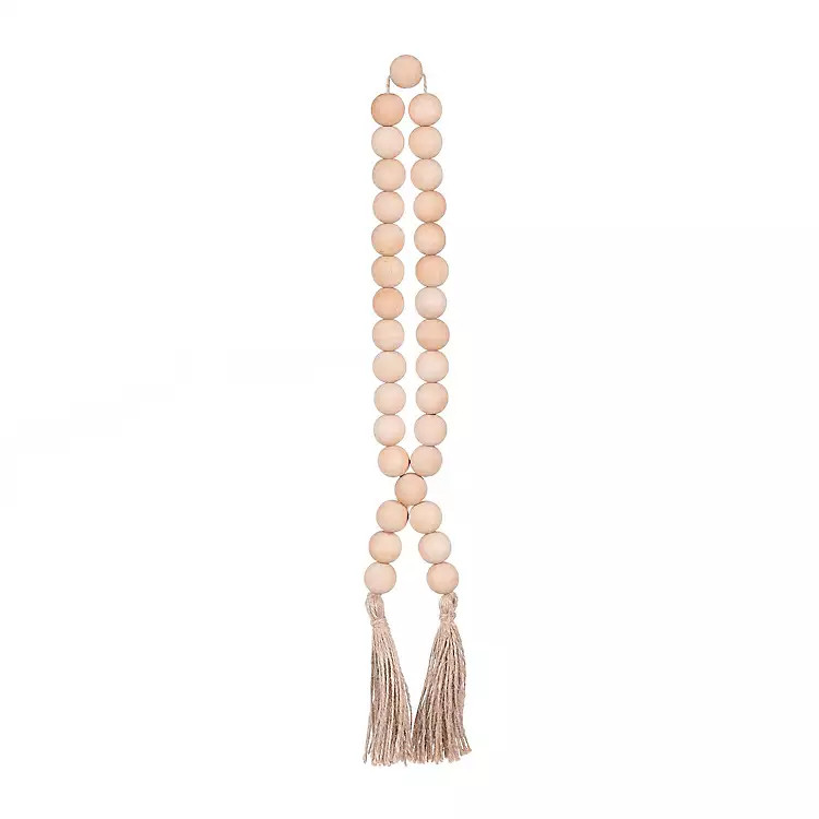 Natural Bead Loop with Tassel | Kirkland's Home