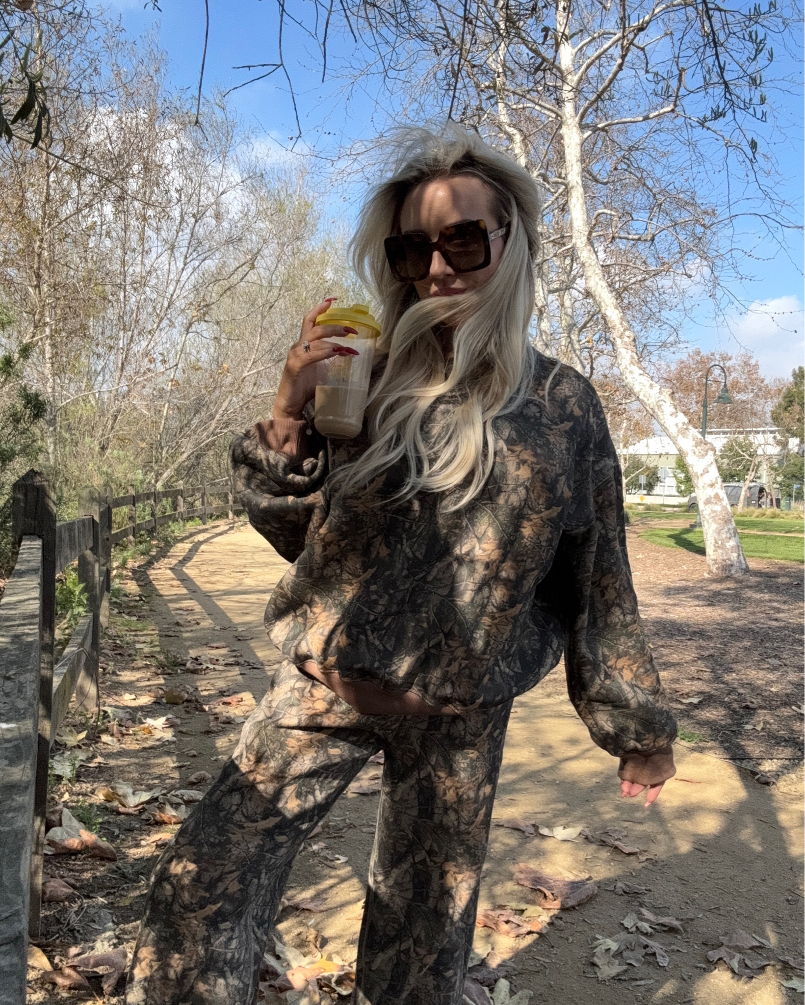 camo uniform in January 🍂🪵 Wearing size small in the Woodland Camo Fleece Jogger Sweatpants Set 

#LTKootd #LTKSeasonal #LTKActive
