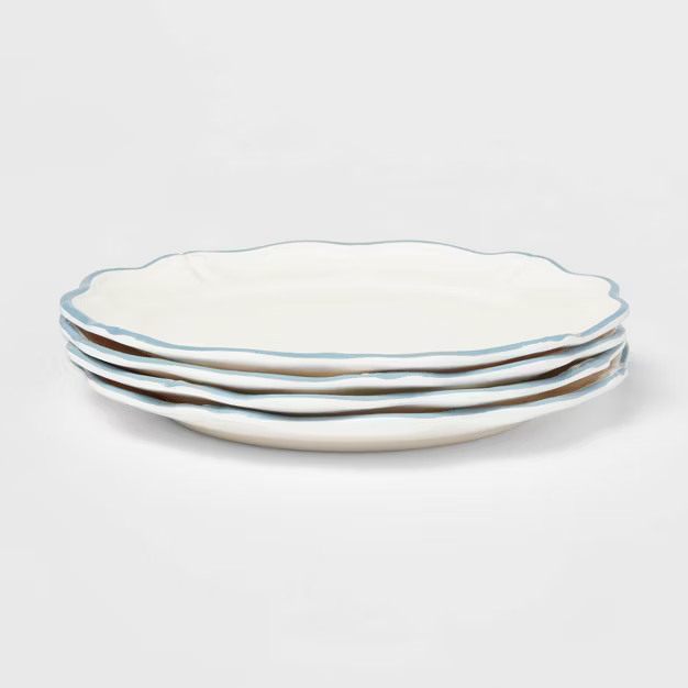 11" 4pk Melamine Dinner Plates White - Threshold™ designed with Studio McGee | Target