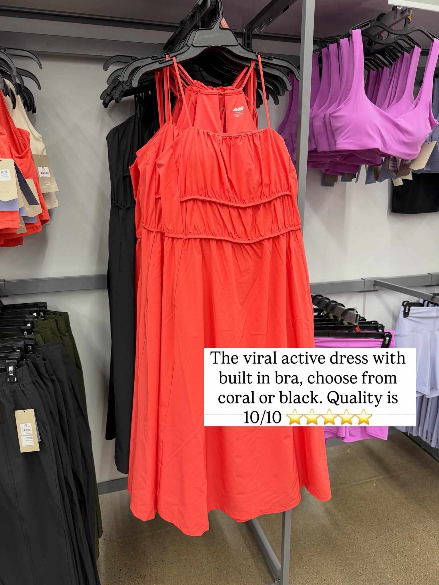 Walmart active dress with built in bra to dress up or down. Great vacation dress. #walmartfashion